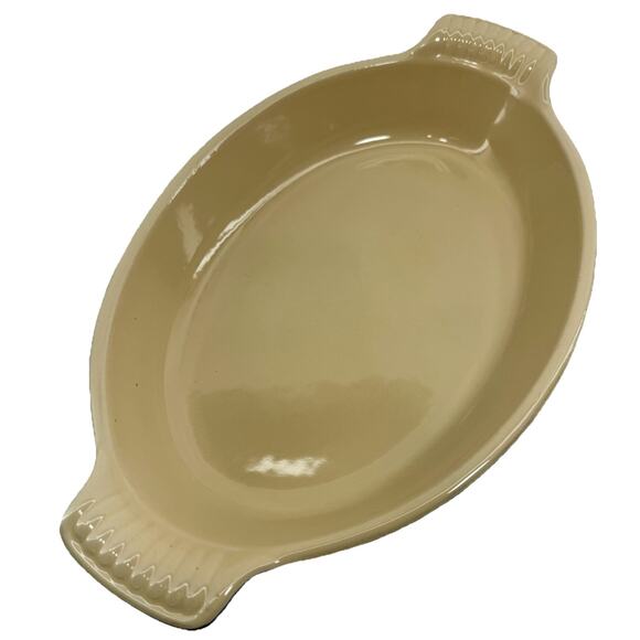 Le Creuset 13-14 Oval Stoneware Baking Dish Marine Blue 2.6 Qt NEW Unused France - Picture 6 of 9